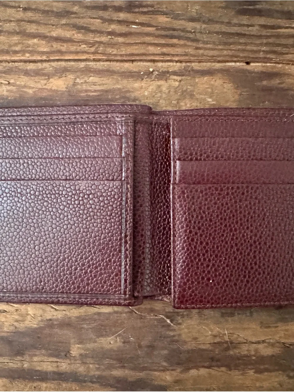 Dior Burgundy Leather Wallet